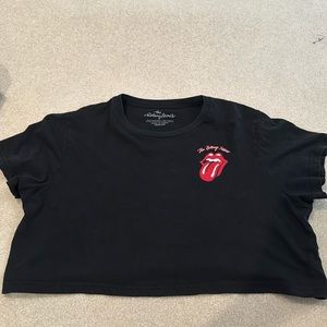 Cropped Rolling Stones Tee